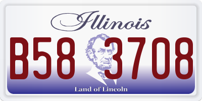 IL license plate B583708
