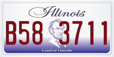 IL license plate B583711