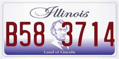 IL license plate B583714