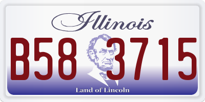 IL license plate B583715