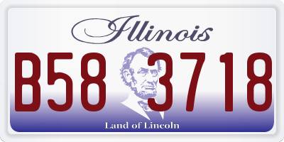 IL license plate B583718