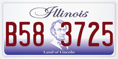 IL license plate B583725
