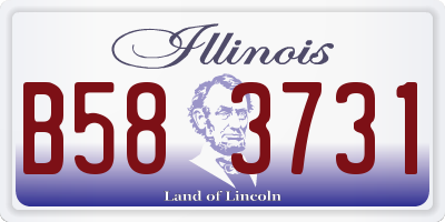 IL license plate B583731