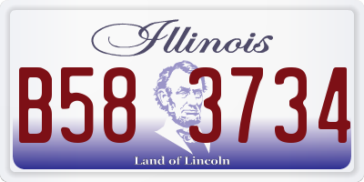 IL license plate B583734