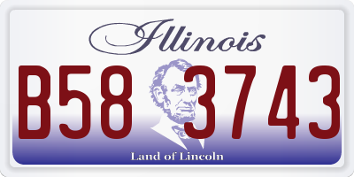 IL license plate B583743
