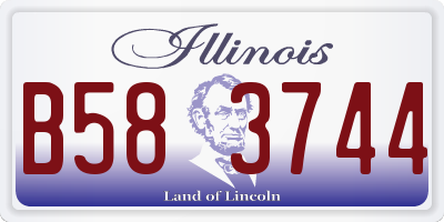 IL license plate B583744
