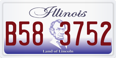 IL license plate B583752