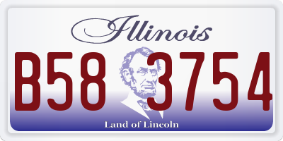 IL license plate B583754