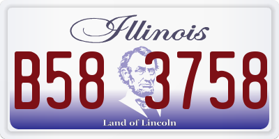 IL license plate B583758