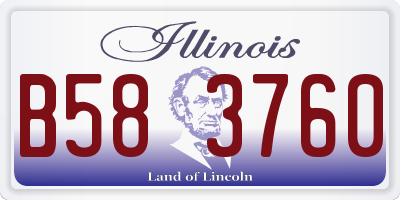 IL license plate B583760