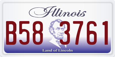 IL license plate B583761