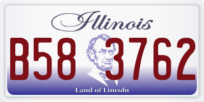 IL license plate B583762