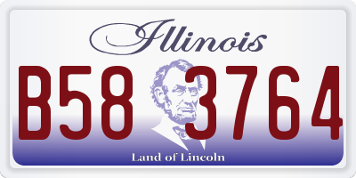 IL license plate B583764