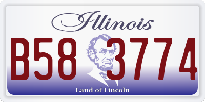 IL license plate B583774