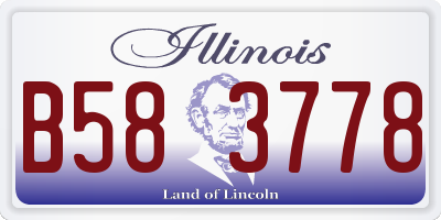 IL license plate B583778