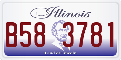 IL license plate B583781