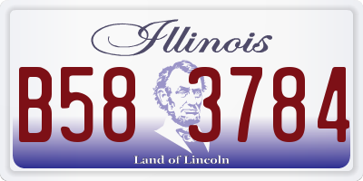 IL license plate B583784
