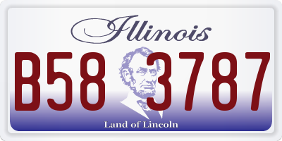 IL license plate B583787