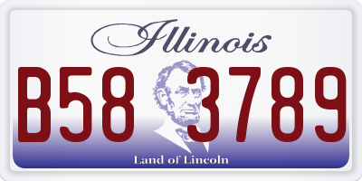 IL license plate B583789