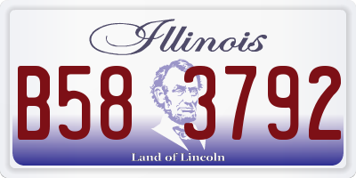 IL license plate B583792