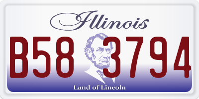 IL license plate B583794