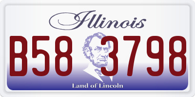 IL license plate B583798