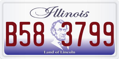 IL license plate B583799
