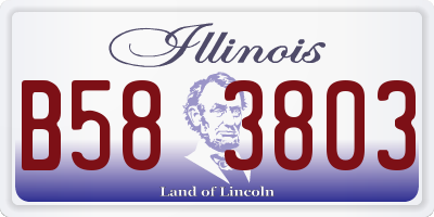IL license plate B583803