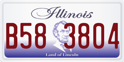 IL license plate B583804