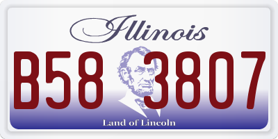 IL license plate B583807