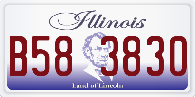 IL license plate B583830