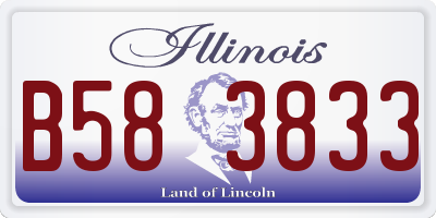 IL license plate B583833