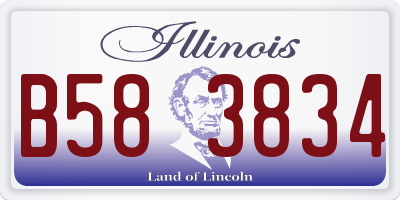 IL license plate B583834