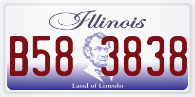 IL license plate B583838
