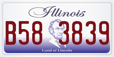 IL license plate B583839