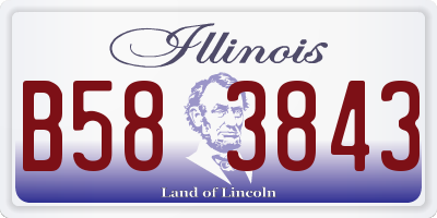 IL license plate B583843
