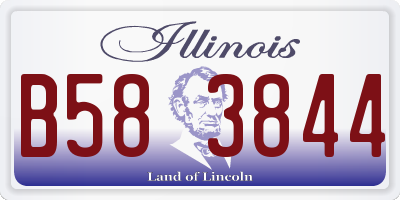 IL license plate B583844