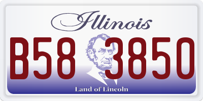IL license plate B583850