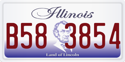 IL license plate B583854