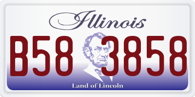 IL license plate B583858