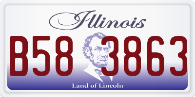 IL license plate B583863