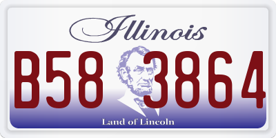 IL license plate B583864