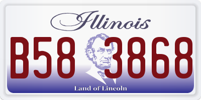 IL license plate B583868