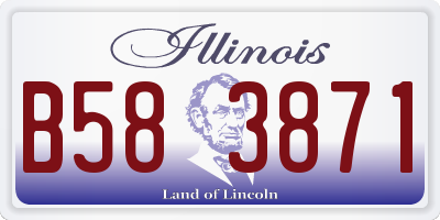 IL license plate B583871