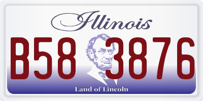 IL license plate B583876