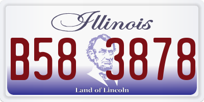 IL license plate B583878