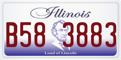 IL license plate B583883