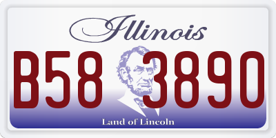 IL license plate B583890