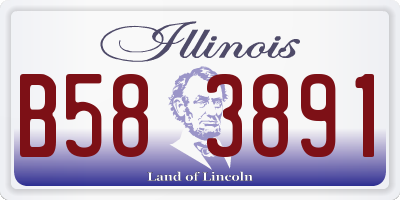 IL license plate B583891