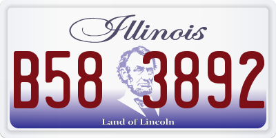 IL license plate B583892